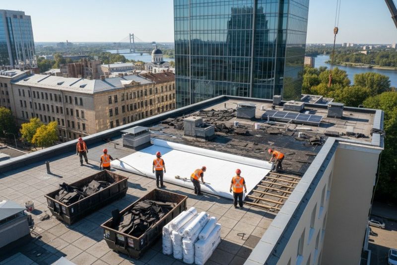 Flat Roof Replacement in Dekalb County, GA