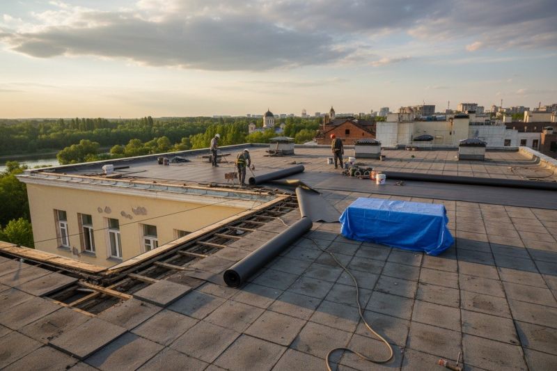 Single Ply Roof Replacement in Union City, GA