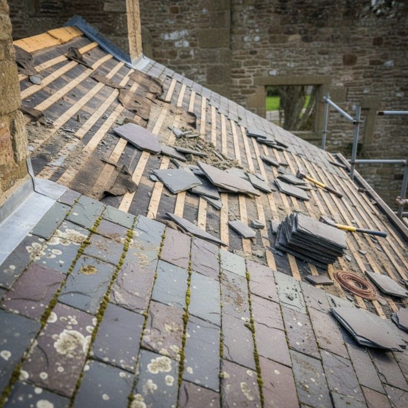Slate Roof Replacement in Fayette County, GA
